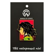 Металевий значок (пін) Demon Slayer: Giyuu Tomioka, (14248)