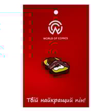 Металевий значок (пін) Sanrio: Gudetama Sleeping on Bread, (14323)