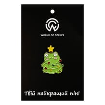 Металевий значок (пін) Frog in New Year Tree Costume, (14373)