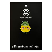 Металевий значок (пін) Duck in Frog Hat, (14380)