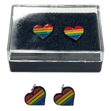 Сережки Rainbow Heart, (14428)