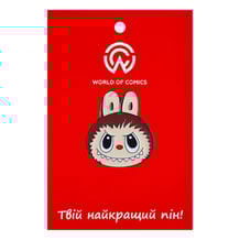 Металлический значок (пин) The Monsters: Brown Labubu (Head), (14457)