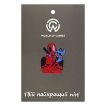 Металевий значок (пін) Marvel & Disney & Lilo & Stitch: Deadpool and Stitch, (14532)