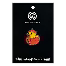 Металевий значок (пін) Duck in Helloween Pumpkin, (14566)