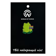 Металевий значок (пін) Frog w/ Rainbow Flag, (14570)