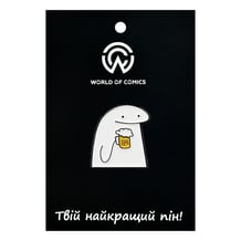 Металевий значок (пін) Stickman w/ Beer (Meme), (14577)