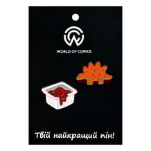 Металевий значок (пін) Dinonugget w/ Ketchup, (14631)