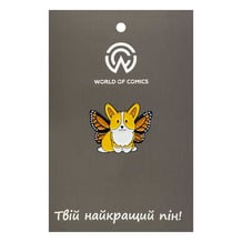 Металевий значок (пін) Corgi w/ Butterfly Wings, (14641)