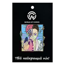 Металлический значок (пин) Demon Slayer: Akaza, (14654)