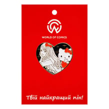 Металлический значок (пин) Junji Ito Collection x Sanrio: Hello Kitty and Tomie Kawakami in Heart, (14678)