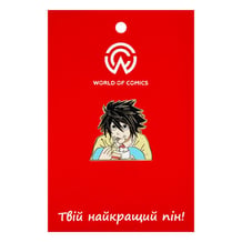 Металлический значок (пин) Death Note: L Lawliet w/ Cake, (14717)