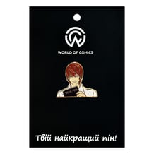 Металевий значок (пін) Death Note: Light Yagami w/ Death Note (Head), (14718)