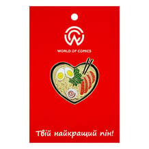 Металевий значок (пін) Bowl of Ramen in Shape of Heart, (14737)