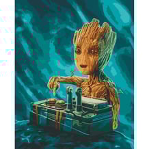 Картина по номерам Kartiny Origami: Marvel: Baby Groot, (16001)