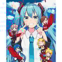Картина за номерами Kartiny Origami: Vocaloid: Miku, Meiko, Luka, Kaito, Rin and Len, (16505)