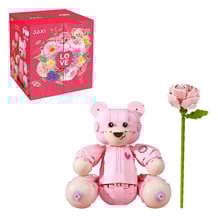 Конструктор Jaki: Teddy Pink Bear w/ Pink Roses, (210758)