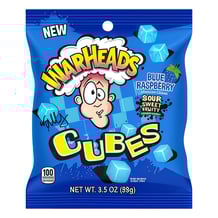 Цукерки Warheads: Blue Raspberry Cubes, (239179)