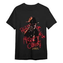 Футболка Warner Bros.: A Nightmare on Elm Street: Freddy Crueger: «Ready or Not, Here I Come!» (L), (34415)