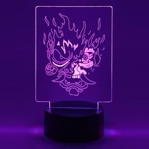 Акриловий світильник Cyberpunk 2077: Rock Group: Samurai: Logo, (48897)