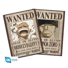 Набор постеров GB Eye: Chibi: One Piece: Wanted Posters: Monkey D. Luffy and Roronoa Zoro, (454396)