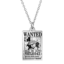 Металевий кулон One Piece: Portgas D. Ace: «Wanted», (600360)