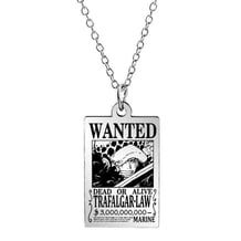 Металевий кулон One Piece: Trafalgar Law: «Wanted», (600361)