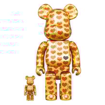 *Original* Be@rbrick: Hide: Gold Heart (Set) (100% & 400%), (607962)