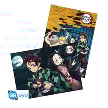 Набор постеров GB Eye: Chibi: Demon Slayer: Tanjiro, Nezuko, Inosuke and Zenitsu (2 шт.), (62790)