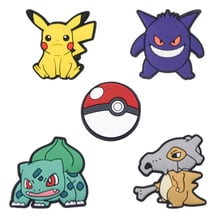 Набор джибитсов Pokemon: Pikachu, Gengar, Bulbasaur, Cubone and Pokеball, (6554)
