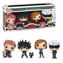 Фігурка Funko POP!: Animation: Jujutsu Kaisen: Yuji Itadori, Megumi Fushiguro, Nobara Kugisaki, Satoru Gojo (Special Edition) (Glows in the Dark) (4-Рack), (66841)