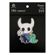 Патч Hollow Knight: Knight w/ Flower and Caterpillar (Chibi), (6688)