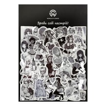 Набір стікерів Anime: Fan Service (Black/White), (8176)