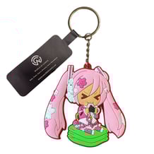 Брелок двосторонній Vocaloid: Sakura Miku w/ Onigiri, (9119)