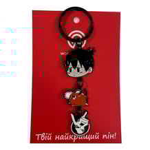 Брелок металлический Chainsaw Man: Aki and Pochita, (9374)