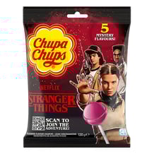 Цукерки Chupa Chups: Stranger Things: Right Side Up: 5 Mystery Flavours, (979404)