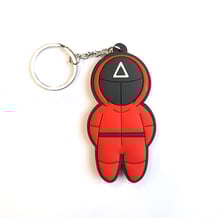 Брелок двосторонній Squid Game: Pink Soldier (triangle), (10259)