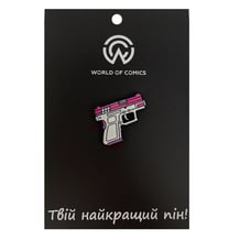 Металлический значок (пин) Pink Traumatic Gun, (10181)