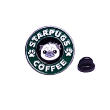 Металлический значок (пин) StarPugs Coffee, (10511)