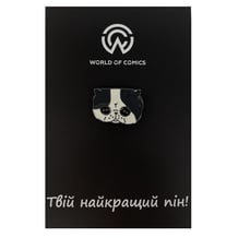 Металлический значок (пин) Black & White Cat (Face), (11173)