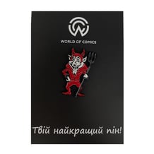 Металлический значок (пин) Devil w/Trident, (11219)