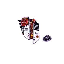 Металлический значок (пин) Girl and Flowers, (11463)