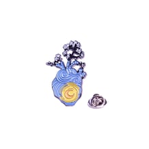 Металевий значок (пін) Heart Flowers & Moon, (11971)