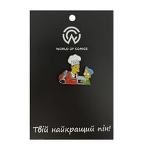 Металевий значок (пін) The Simpsons: "Mr. McClure, what does DNA stand for?": Troy McClure and Billy, (12395)