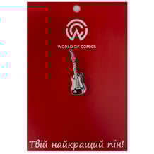 Металевий значок (пін) Electric Guitar (Black / White), (13338)