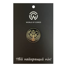 Металлический значок (пин) Pattern on Coffee (Black / Gold), (13384)