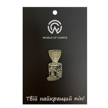 Металлический значок (пин) Coffee Grinder (Black / Gold), (13386)