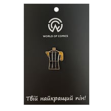 Металевий значок (пін) Coffee Pot (Black / Gold), (13395)