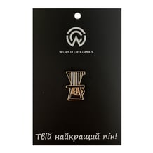 Металевий значок (пін) Coffee Pot (Black / Gold), (13397)