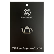 Металевий значок (пін) Teapot (Black/White), (13413)