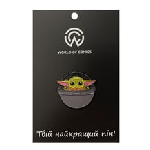 Металлический значок (пин) Star Wars: The Mandalorian: Grogu in Hovering Pram, (11076)